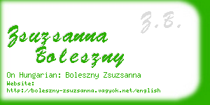 zsuzsanna boleszny business card